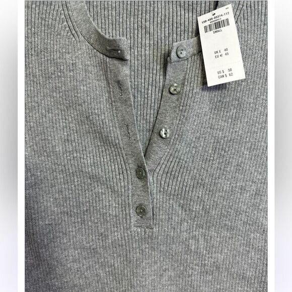 ABERCROMBIE AND FITCH Slim Henley Sweater‎ Tee, Size SMALL - Picture 13 of 16